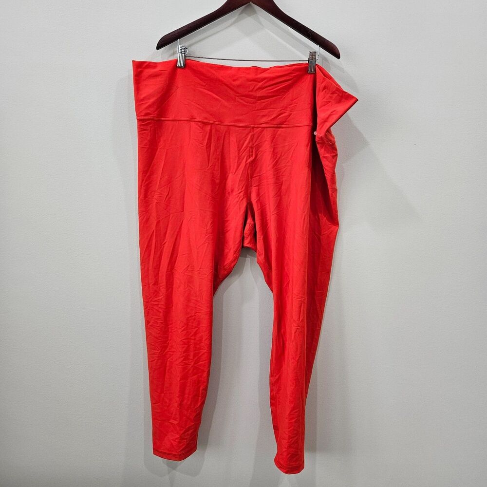 Old Navy Powersoft Extra High Rise Leggings Size 4X Orange Go Dry Athleisure